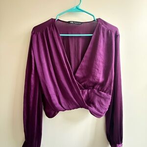 Zara Women's Deep Purple Blouse